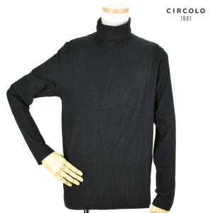 チルコロ 1901 CN1602 ハイネック モックネック ニット セーター ストレッチ ブラック 黒 BLACK メンズ｜cloudshoe