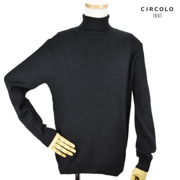 【並行輸入品】チルコロ 1901 ニット セーター ハイネック タートルネック ウール チャコールグ...