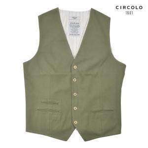 チルコロ 1901 ベスト ジレ トップス オリーブ系 メンズ CIRCOLO1901 CN1793 3197 Gilet giungla｜cloudshoe