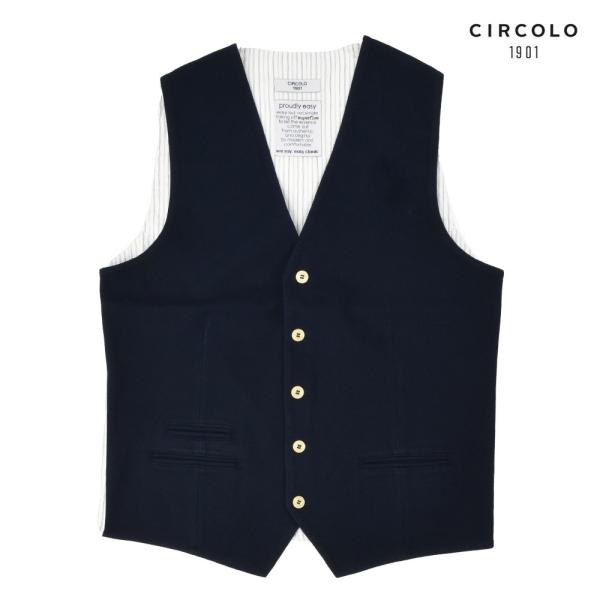 【並行輸入品】チルコロ 1901 CN1793 447 Gilet Blue Navy トップス ベ...