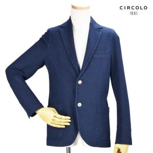 チルコロ 1901シングル テーラード ジャケット ジャージー 2B  ネイビー メンズ NAVY CIRCOLO1901 CN1871 INDACO｜cloudshoe