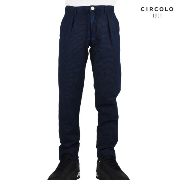 【並行輸入品】チルコロ 1901 CN1875 INDACO トラウザー パンツ コットン ストレッ...