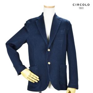 チルコロ 1901 シングル テーラード ジャケット 2B ネイビー メンズ NAVY CIRCOLO1901 CN1918 8492｜cloudshoe