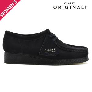 【SALE】クラークス オリジナルス ワラビー モカシン シューズ ブラック 黒 WALLABEE 26155522 レディース｜cloudshoe