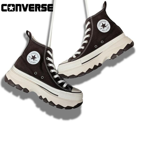 【SALE】コンバース トレックウエーブ CB HI レディース ハイカット スニーカー 厚底 ブラ...