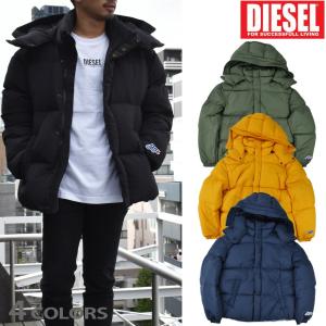 ディーゼル ダウンジャケット ブルゾン アウター ブラック カーキ ネイビー イエロー W-ROLF メンズ DIESEL｜cloudshoe