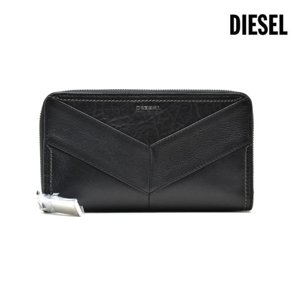 【並行輸入品】ディーゼル X03687 P0804 WALLET T8013 BLACK ラウンドフ...