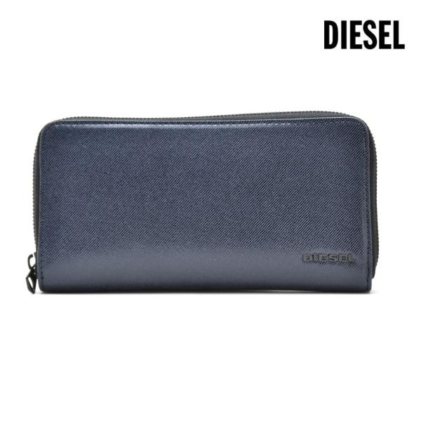 【並行輸入品】ディーゼル X05995 P0114 T6065 WALLET NAVY ラウンドファ...