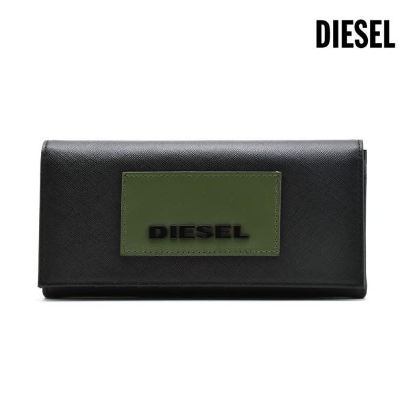 【並行輸入品】ディーゼル 二つ折り長財布 ロングウォレット ブラック メンズ