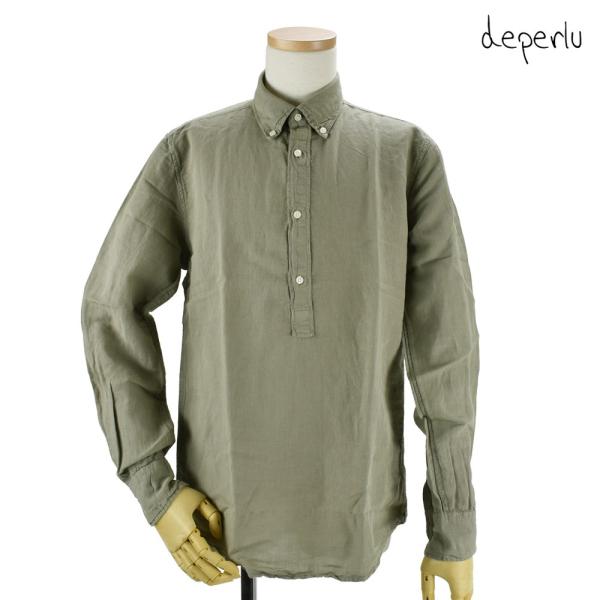 【並行輸入品】デペール カジュアルシャツ デニム 長袖 トップス DAMIEN 8 オリーブ系 メン...
