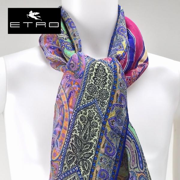 【並行輸入品】エトロ リネンスカーフ レディース メンズ 男女兼用 ストール ギフト