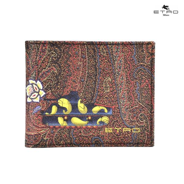 【並行輸入品】エトロ 1F557 2263 600 財布 二つ折り財布 ペイズリー柄 ブラウン BR...