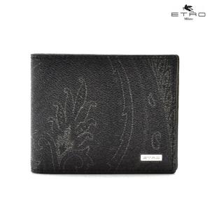 ETRO（エトロ） メンズ 財布 ペイズリー 総柄 二つ折り財布 ブランド