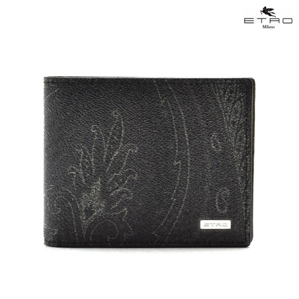 【並行輸入品】エトロ 1F557 8238 1 二つ折り財布 ブラック 黒 BLACK メンズ ET...