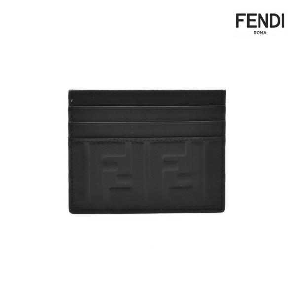 フェンディ カードパスケース カードホルダー 名刺入れ ブラック 黒 メンズ  FENDI 7M01...