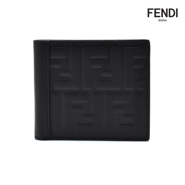 【並行輸入品】フェンディ 7M0169 A18A F0SAJ WELLET BLACK 二つ折り財布...
