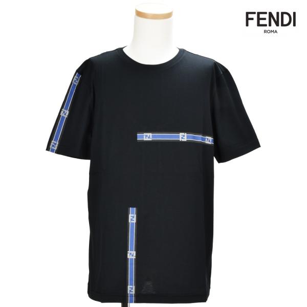 【並行輸入品】フェンディFAF511 A2UX GME T-SHIRT BLACK クルーネック ロ...