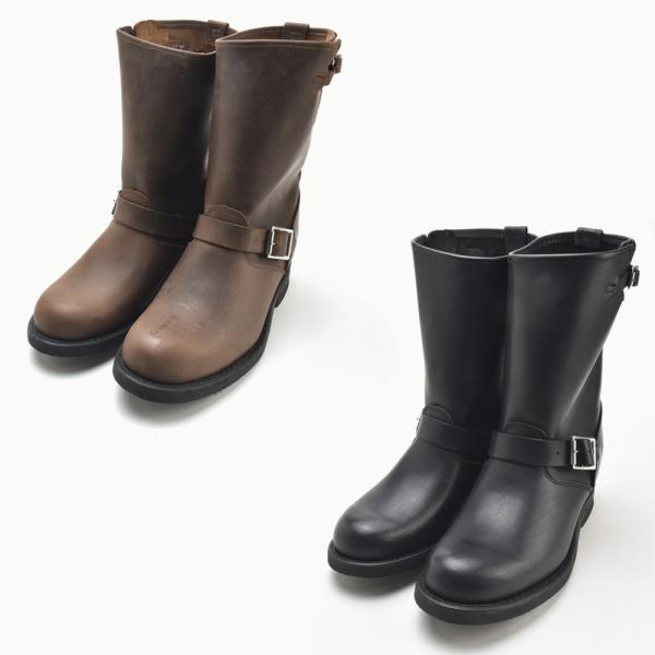 【並行輸入品】フライ エンジニアブーツ ブラウン 茶 ブラック 黒 ENGINEER 12R GAU...