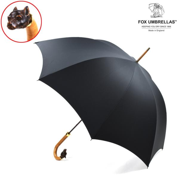 【並行輸入品】フォックスアンブレラズ 傘 雨傘 アニマルヘッド ハンドル ウルフハウンド ブラック ...
