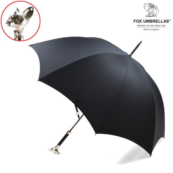 【並行輸入品】フォックスアンブレラズ 傘 雨傘 アニマルヘッド シルバー ニッケル ハンドル フォッ...