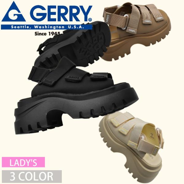 ジェリー GERRY ハイソールサンダル レディース 厚底サンダル ベルトサンダル スポーツサンダル...