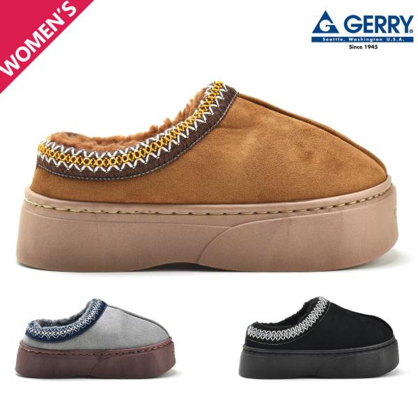 ジェリー GERRY サボサンダル レディース モックサンダル クロッグサンダル 靴 ボア 起毛 軽...