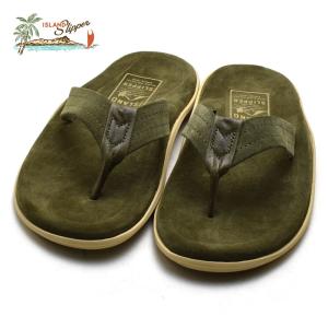 アイランドスリッパー メンズ ハワイ レザーサンダル アーミー グリーン オリーブ PT203SL ARMY GREEN OLIVE｜cloudshoe