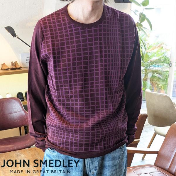 【並行輸入品】ジョンスメドレー ニットセーター プルオーバー ウール パープル メンズ LAG  J...