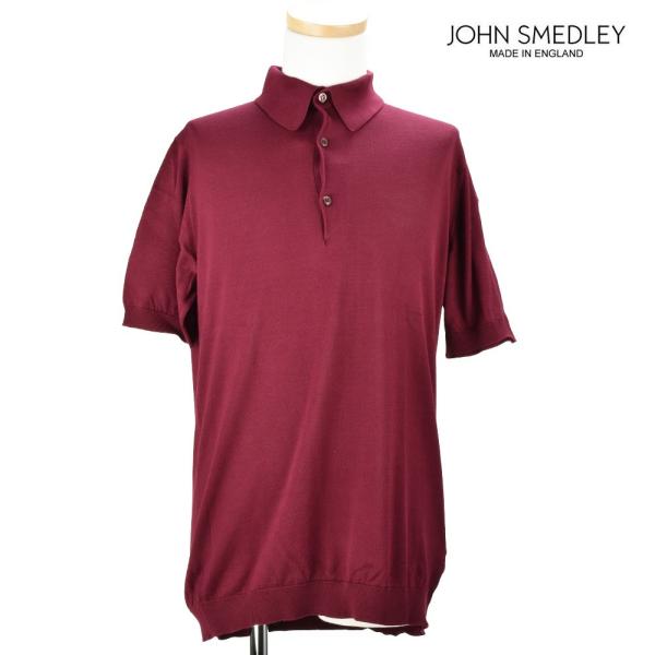 【並行輸入品】ジョンスメドレー JOHN SMEDLEY ADRIAN BURGUNDY ポロシャツ...