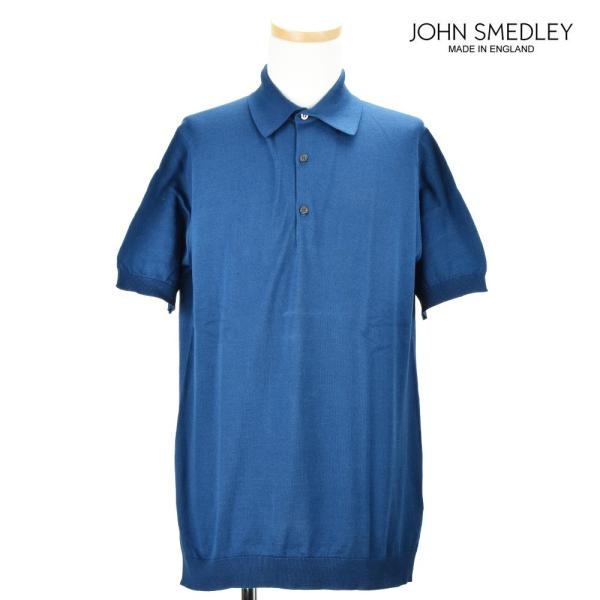 【並行輸入品】ジョンスメドレー ポロシャツ トップス 半袖 インディゴ メンズ JOHN SMEDL...