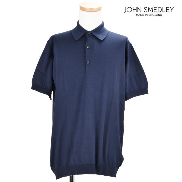 【並行輸入品】ジョンスメドレー ポロシャツ トップス 半袖 ネイビー メンズ JOHN SMEDLE...