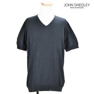 ジョンスメドレー Tシャツ カットソー トップス 半袖 BRAEDON Vネック チャコールグレー メンズ JOHN SMEDLEY｜cloudshoe