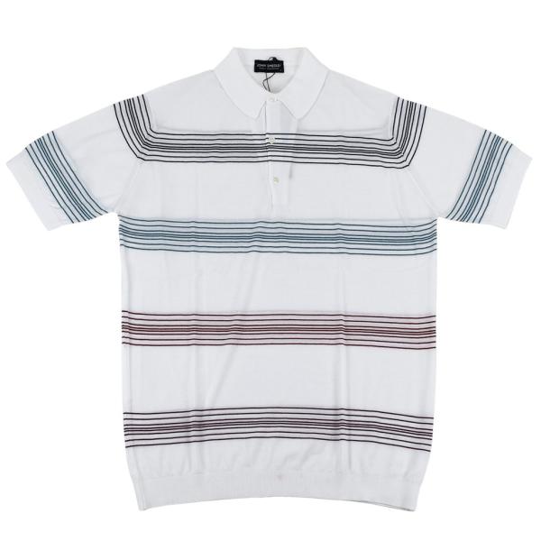 【並行輸入品】ジョンスメドレー ポロシャツ トップス 半袖 ホワイト グレープ ラセット メンズ 9...