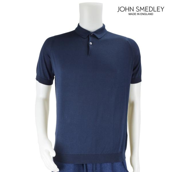 【並行輸入品】ジョンスメドレー JOHN SMEDLEY　ポロシャツ 9041 NAVY-BLUE ...