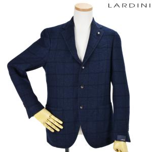 LARDINI ネイビー ウールテーラードジャケット 3つボタン LARDINI（ラルディーニ） 【並行輸入品】ラルディーニ テーラード