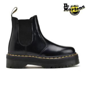 ドクターマーチン サイドゴア ブーツ ブラック チェルシー 厚底 2976 QUAD R24687001 レディース メンズ Dr.Martens｜cloudshoe