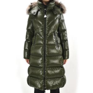 モンクレール ダウンコート レディース  アウター ファーフード付き カーキ RIBAFUR GIUBBOTTO MONCLER【送料無料】｜cloudshoe