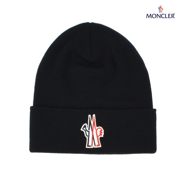 【並行輸入品】モンクレール ニット帽 ビーニー ブラック 黒 メンズ レディース