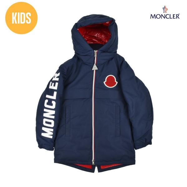 モンクレール アイロン ダウンジャケット コート フード付き ネイビー キッズ MONCLER サイ...