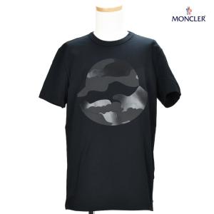 モンクレール 80332.50 8390T 999 MACRO LOGO BLACK ロゴ Tシャツ カットソー ブラック 黒 メンズ｜cloudshoe