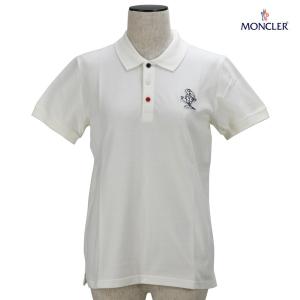 e12 MONCLER ホワイト ポロシャツ 半袖 L レディース　ビッグロゴ e12 MONCLER ホワイト ポロシャツ 半袖 L レディース ビッグロゴ