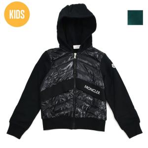 【SALE】モンクレール ジップダウンパーカー キッズ ジュニア 子供用 ジップアップパーカー  裏起毛 ブラック グリーン MONCLER SWEAT SHIRT【送料無料】｜cloudshoe