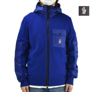 モンクレール フード付きカーディガン メンズ フーディー ウール ブルー ブラック 青 黒 CARDIGAN TRICOT MONCLER 【送料無料】｜cloudshoe