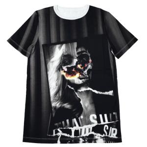 メゾンマルジェラ プリントTシャツ トップス 半袖 ブラック レディース Maison Margiela｜cloudshoe