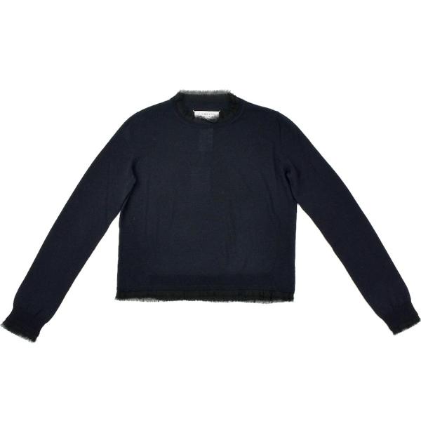 【並行輸入品】メゾンマルジェラ シャツ トップス ウール 長袖 ブラック レディース Maison ...