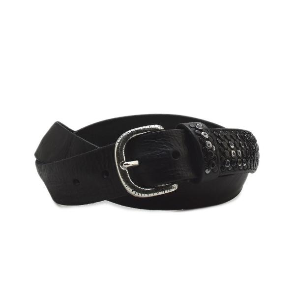 【並行輸入品】ミノロンゾーニ スタッズベルト H.35 MRS165C028 C99 NERO メン...