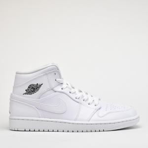 ナイキ エアージョーダン ワン ミッド ホワイト メンズ NIKE JORDAN 1 MID WHITE 554724-102P25Jun15