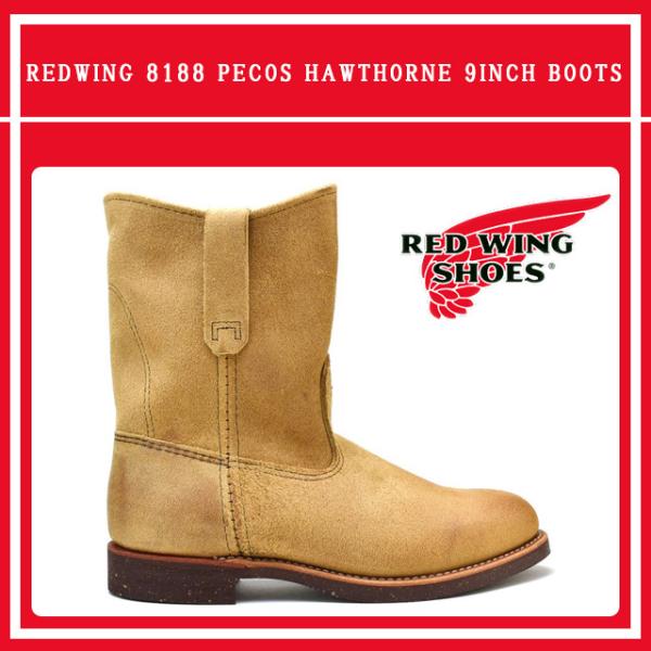 【並行輸入品】レッドウィング ペコス ウエスタン ワークブーツ ベージュ 8188 メンズ