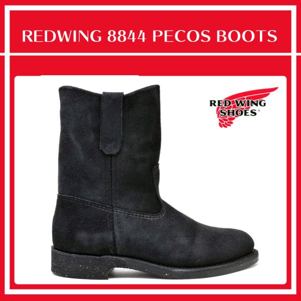 【並行輸入品】レッドウィング ペコス ウエスタン ワークブーツ メンズ ブラック 黒 8844 RE...