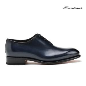 サントーニ 革靴 ビジネスシューズ メンズ ドレス プレーントゥ 紳士靴 ダークブルー 青 16229 メンズ Santoni｜cloudshoe